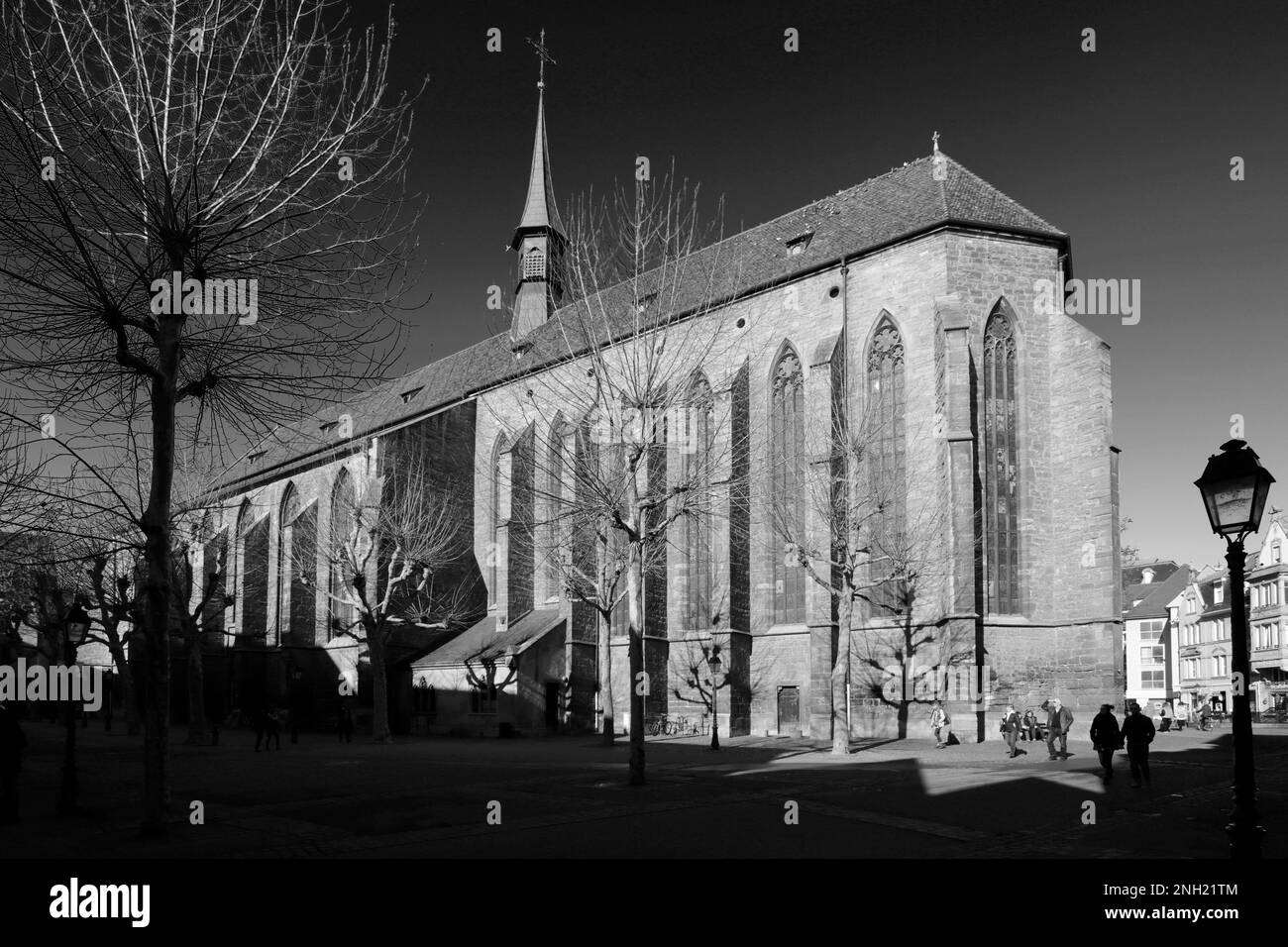 Außen an der Dominikanerkirche, Colmar Stadt, Elsässer Wein, Elsass, Frankreich, Europa Stockfoto