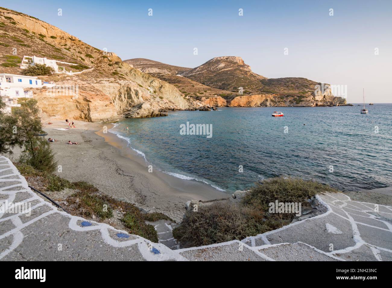 Agkali Beach, Folegandros Stockfoto