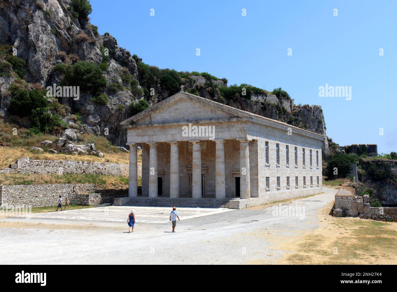 St.-Georgs Kirche, alte Festung Korfu-Stadt, Insel Korfu, Griechenland, Europa Stockfoto