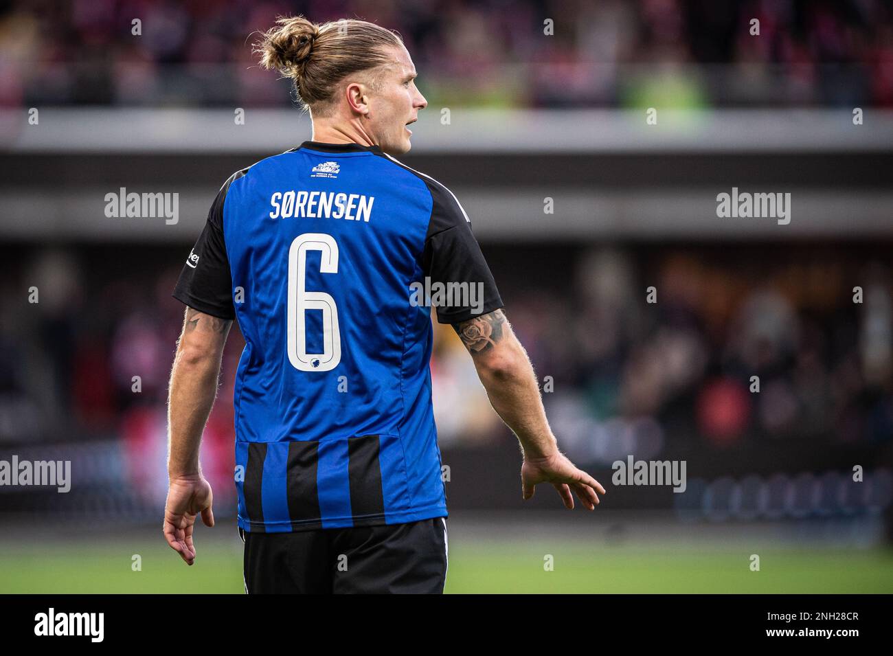 Silkeborg, Dänemark. 19. Februar 2023. Christian Sorensen (6) vom FC Kopenhagen wurde während des 3F stattfindenden Superliga-Spiels zwischen Silkeborg IF und FC Copenhagen im Jysk Park in Silkeborg gesehen. (Foto: Gonzales Photo/Alamy Live News Stockfoto