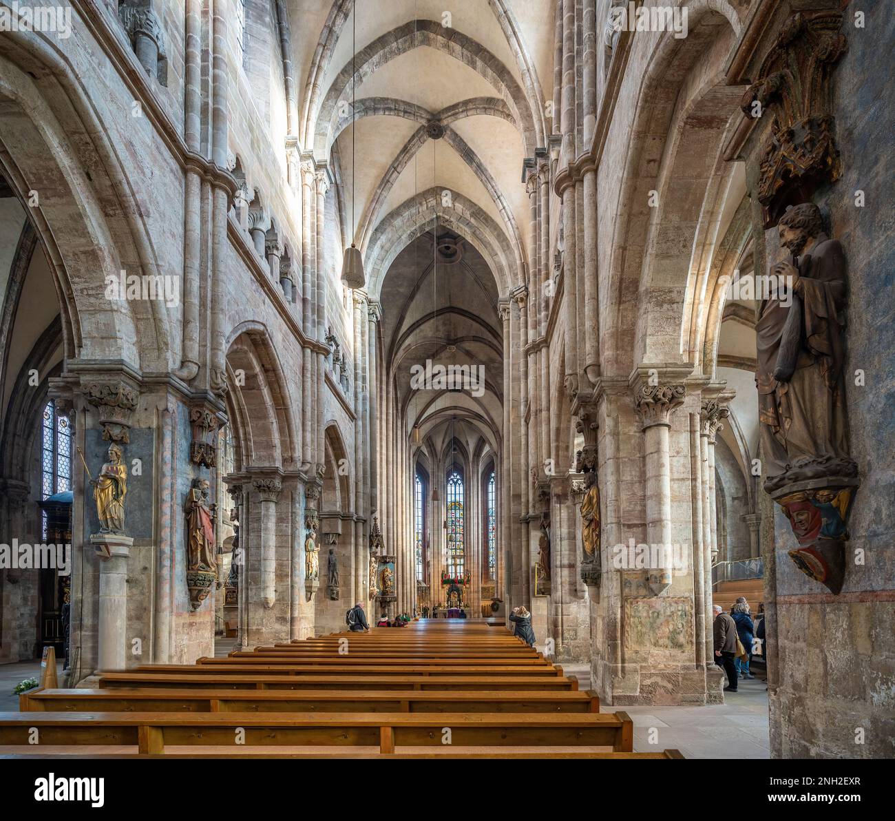 Das Innere der St. Sebaldus-Kirche (Sebalduskirche) - Nürnberg, Bayern, Deutschland Stockfoto