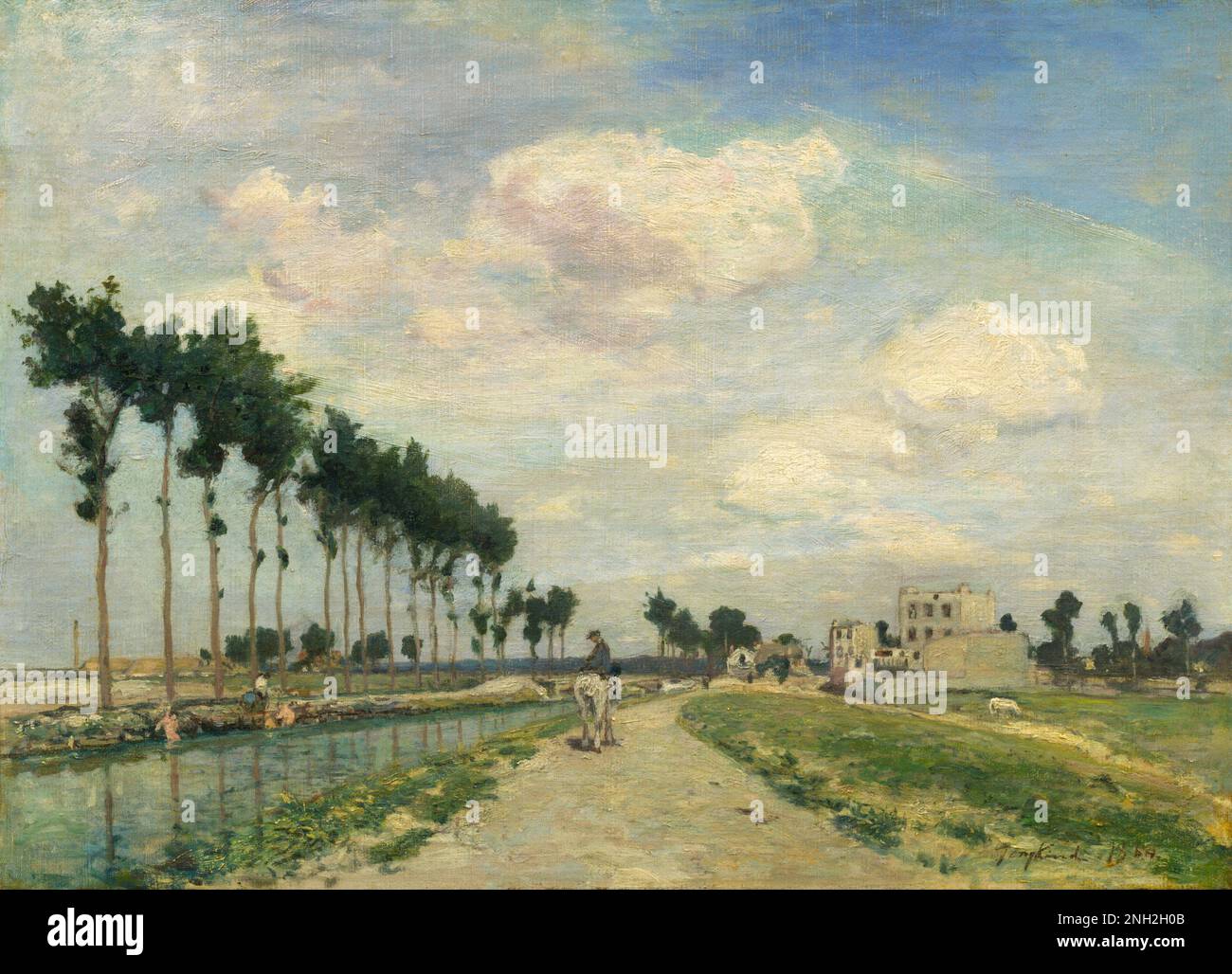 Johan Barthold Jongkind, Der Towpath 1864 Stockfoto