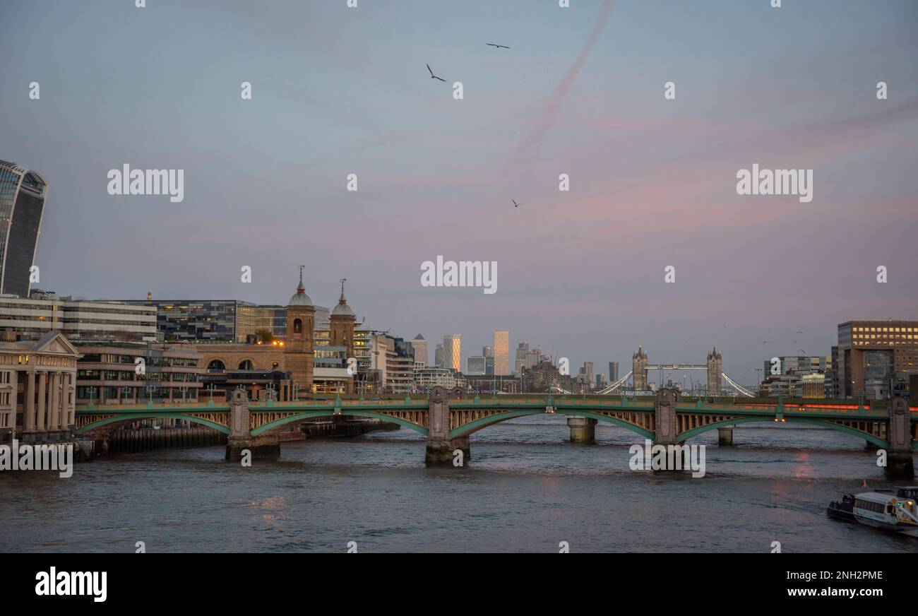 London von der Themse, England, Großbritannien Stockfoto