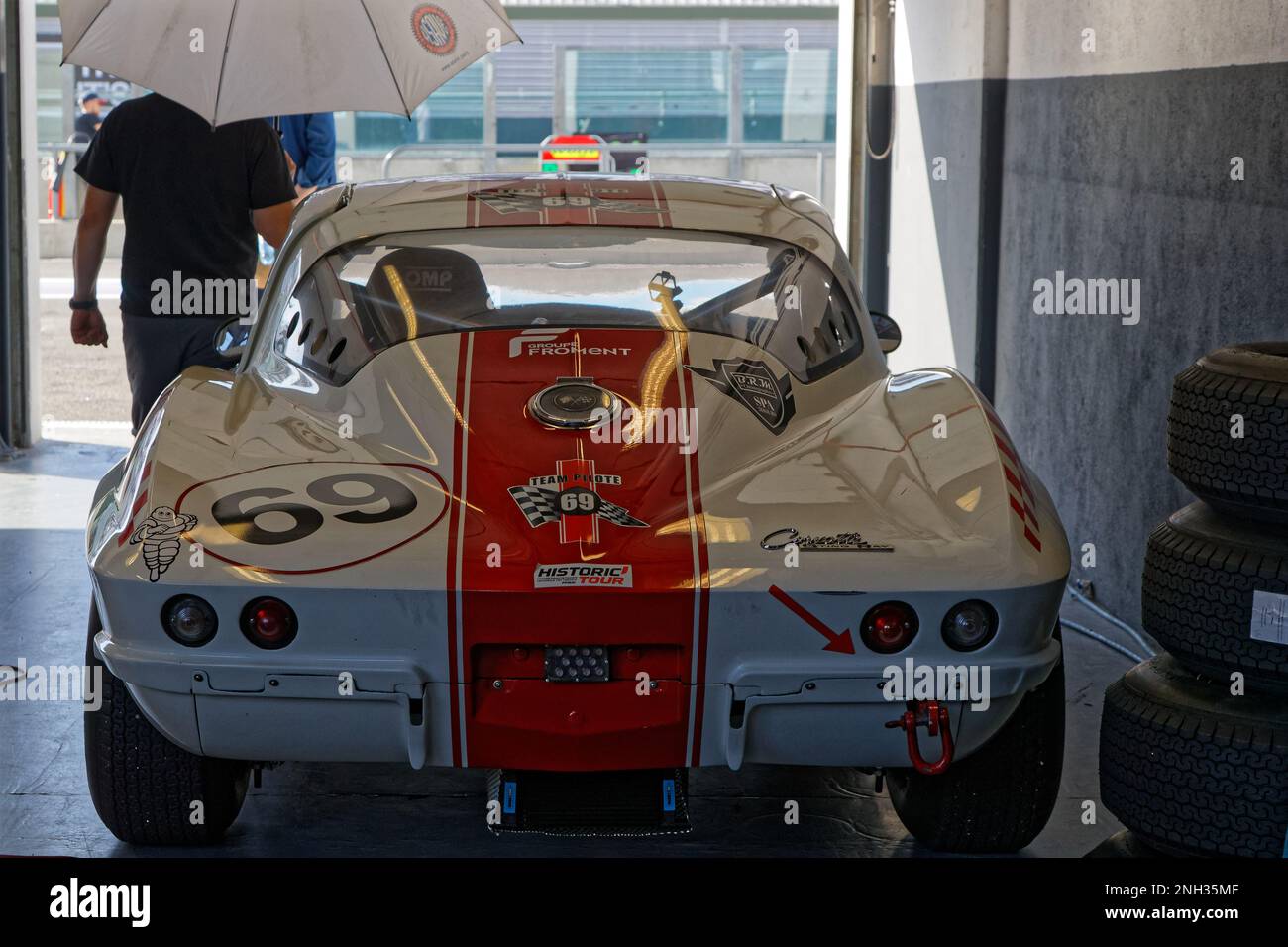 MAGNY-COURS, FRANKREICH, 29. Juni 2019 : Französischer historischer Grand Prix auf der Magny-Cours-Strecke. Diese alle zwei Jahre stattfindende Veranstaltung findet dieses Jahr im Circuit Paul-R statt Stockfoto