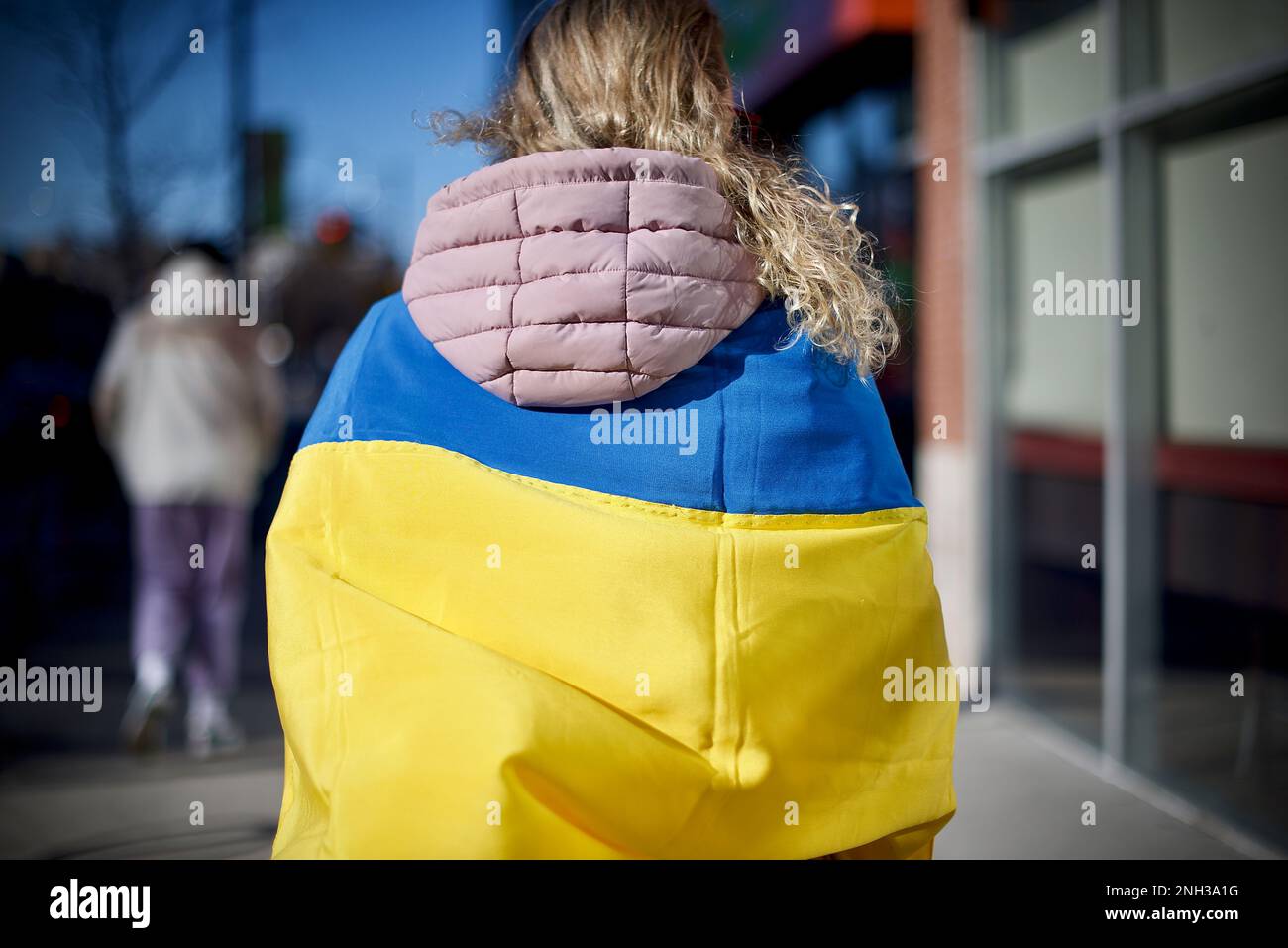 Ukrainische Kundgebung in Toronto. Stockfoto