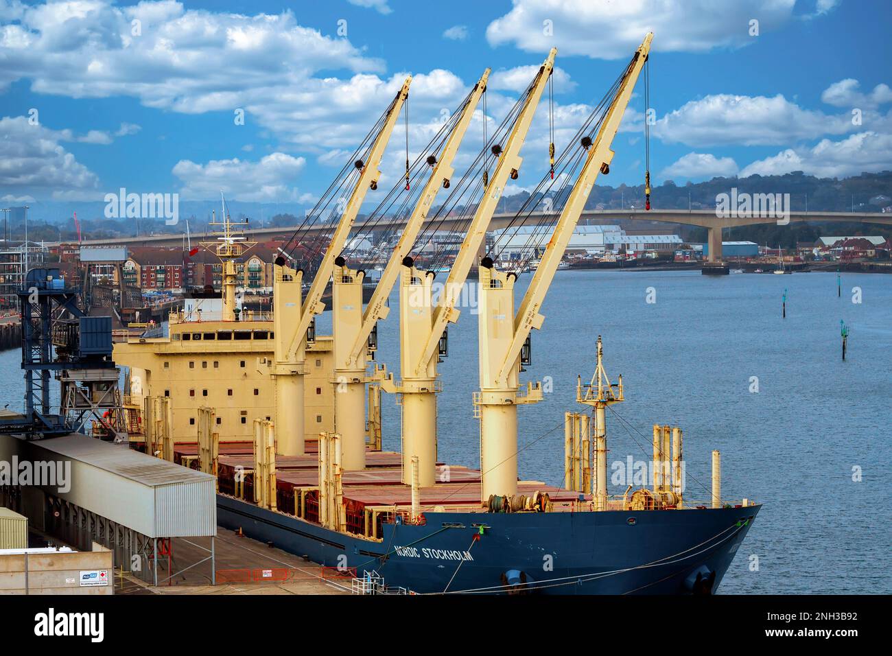 Schiff Nordic Stockholm hat in Southampton UK angedockt Stockfoto