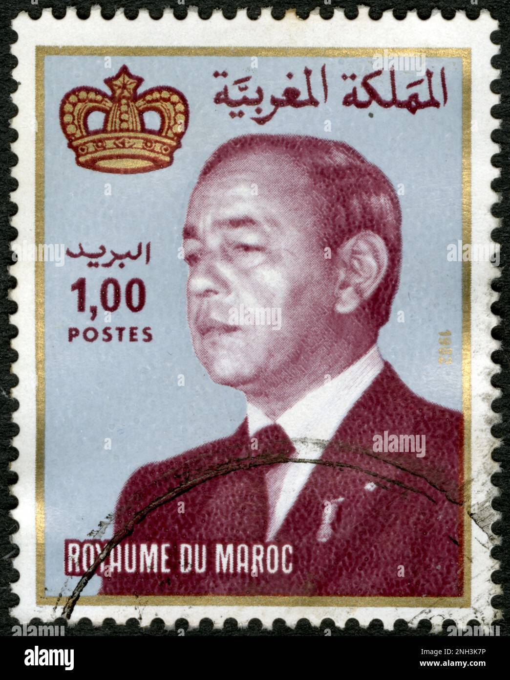 ROYAUME DU MAROC. POSTES .1,00 Stockfoto