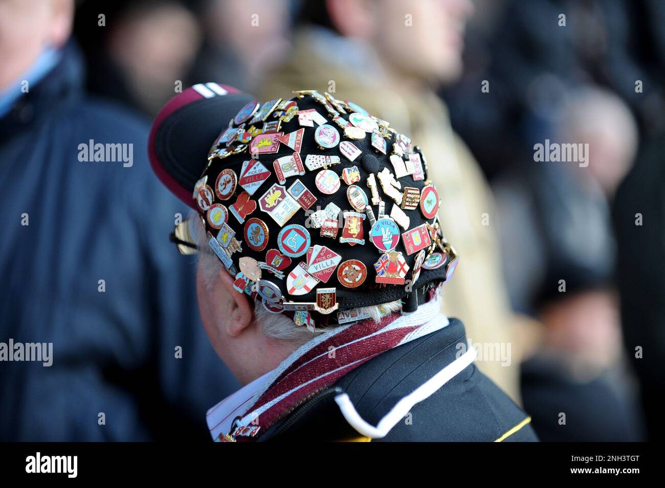 Aston Villa superfan Tony 'Badges' Penn Aston Villa 21/01/2012 Stockfoto