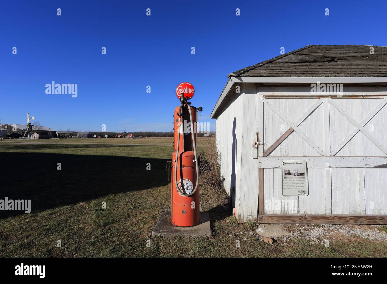 Alte Benzinpumpe Long Island New York Stockfoto