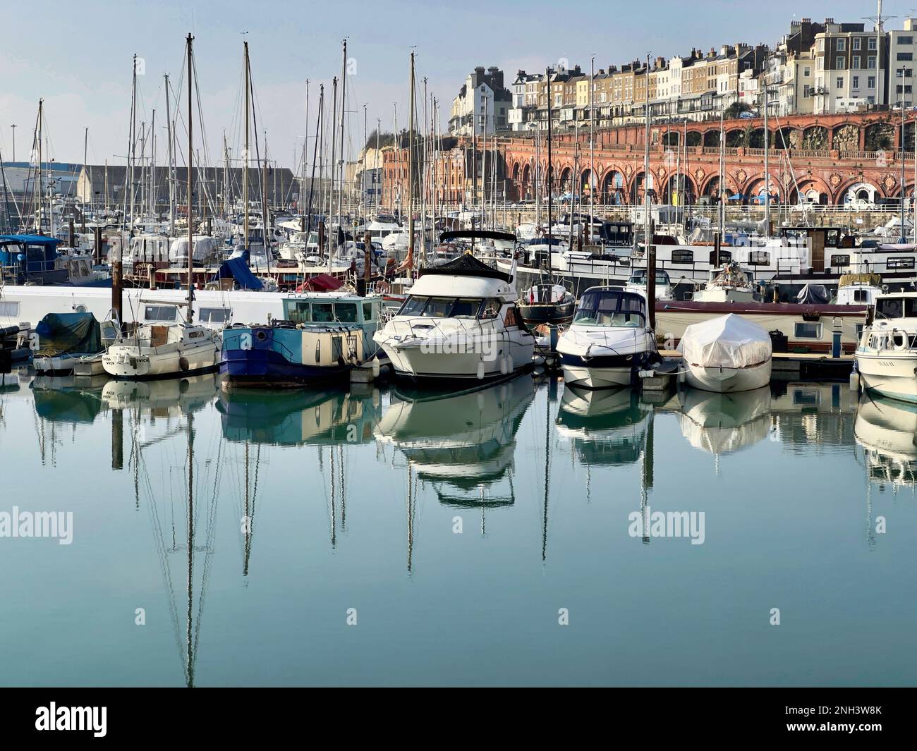 Royal Ramsgate Marina Reflections Stockfoto