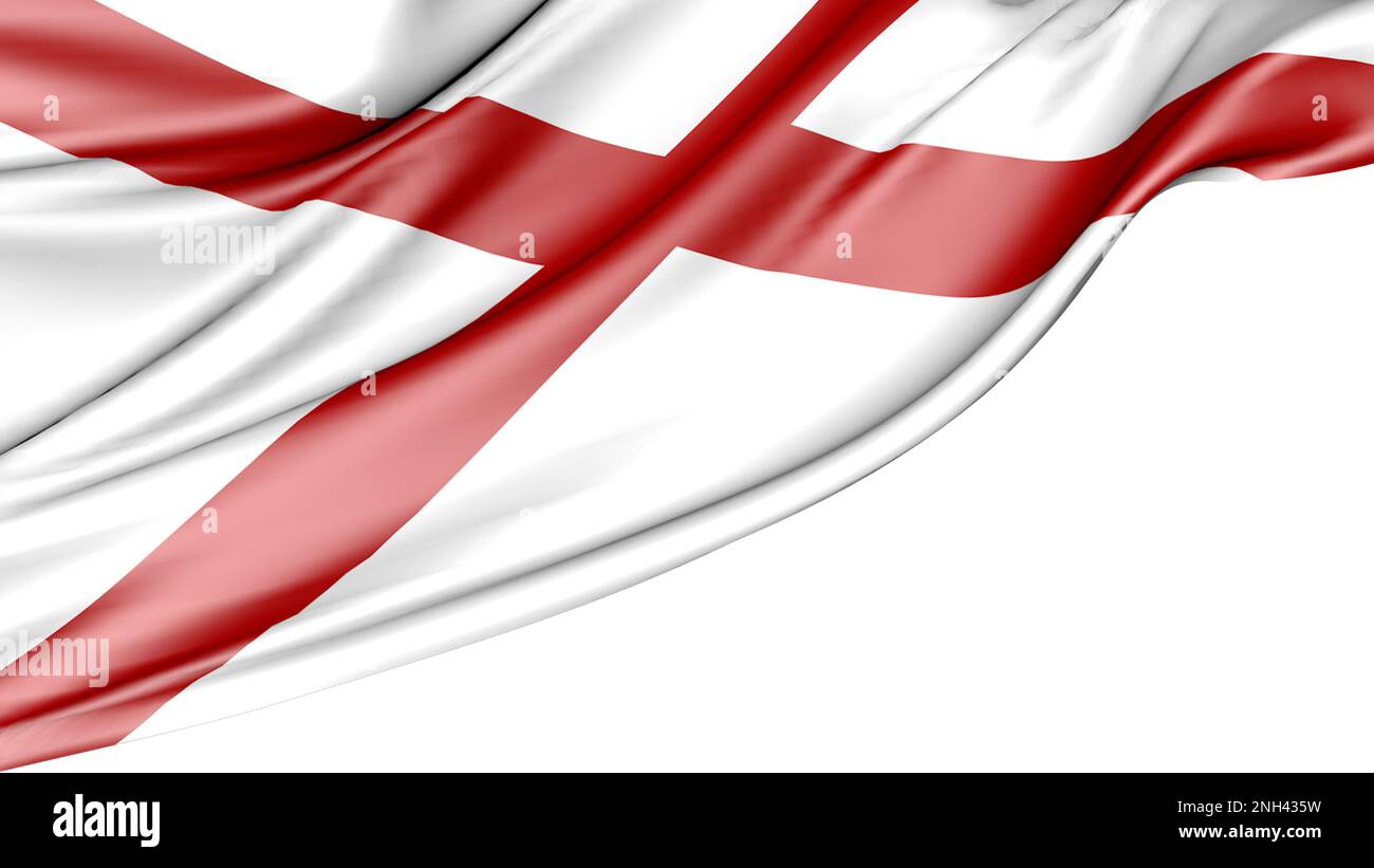 St. Patrick's Flag isoliert auf weißem Hintergrund, Abbildung 3D Stockfoto