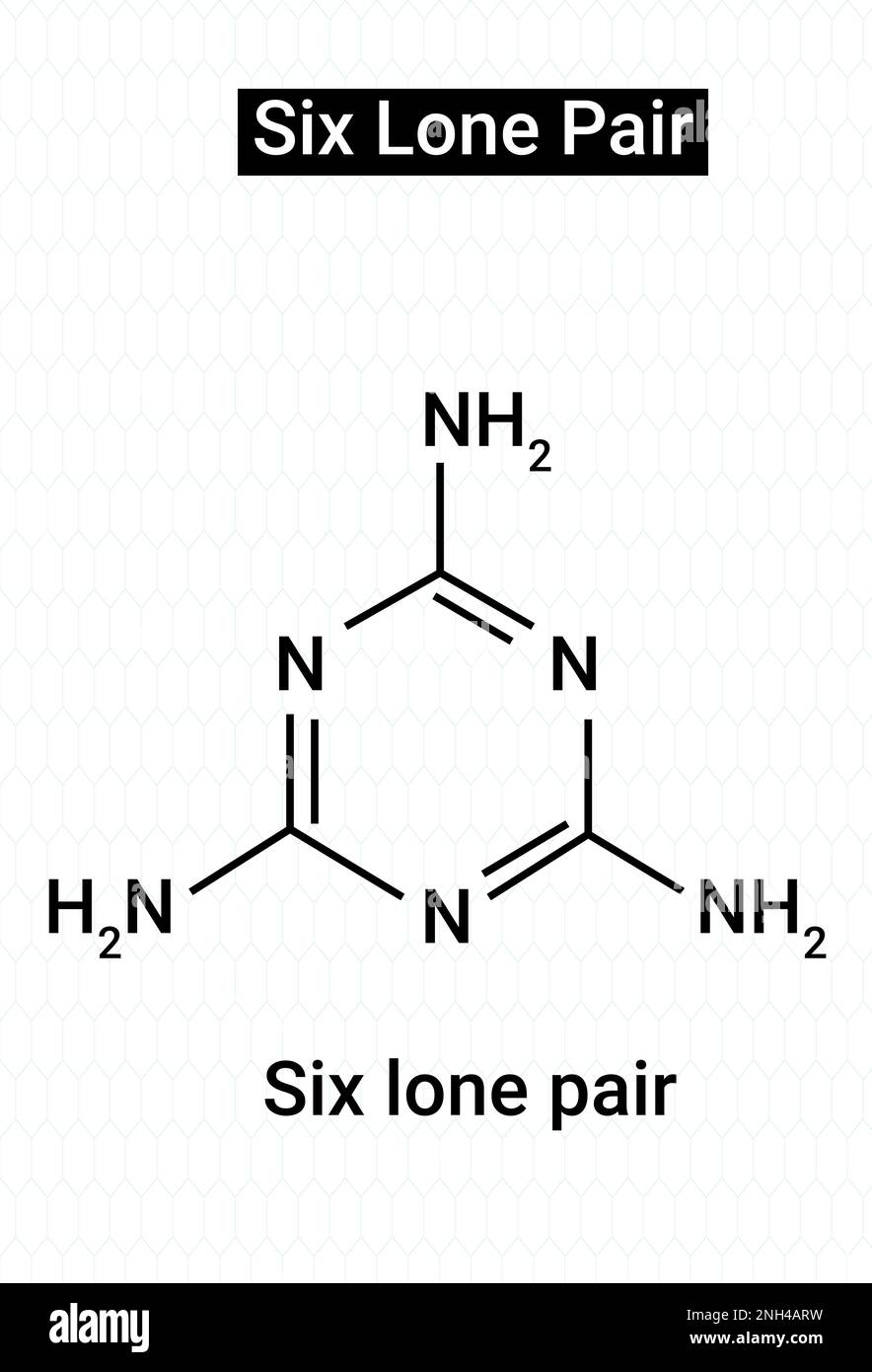 Chemische Struktur von Six Lone Pair Stock Vektor