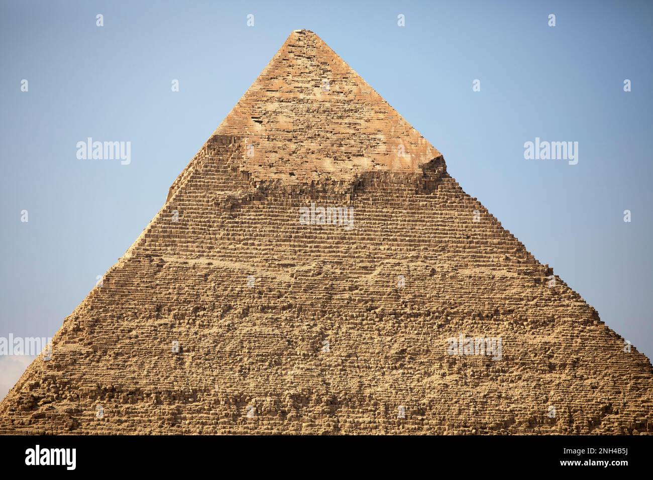 Chephren-Pyramide, Nahaufnahme, Gizeh, Kairo, Ägypten Stockfoto