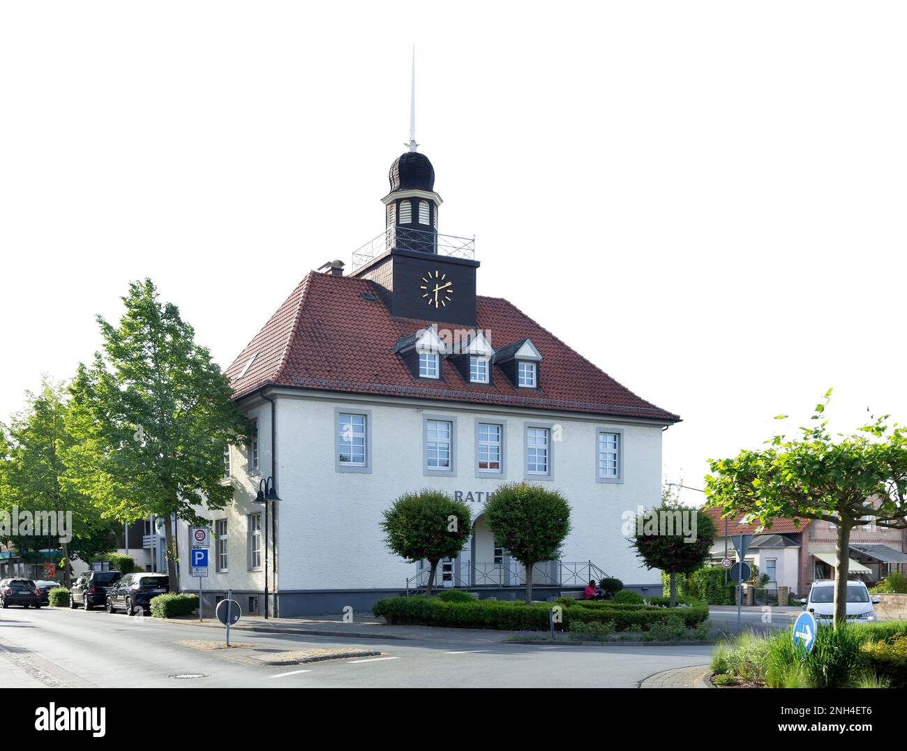 Rathaus, Sitz der Gemeindeverwaltung, Bad Essen, Niedersachsen, Deutschland Stockfoto