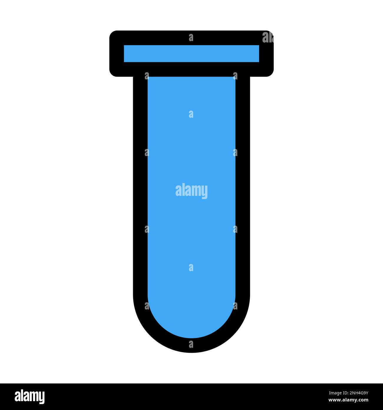 Symbollinie des Laborkolbens isoliert auf weißem Hintergrund. Schwarzer, flacher Klassiker mit modernem Umriss. Lineares Symbol und bearbeitbare Kontur. Einfach und Pixel pe Stock Vektor