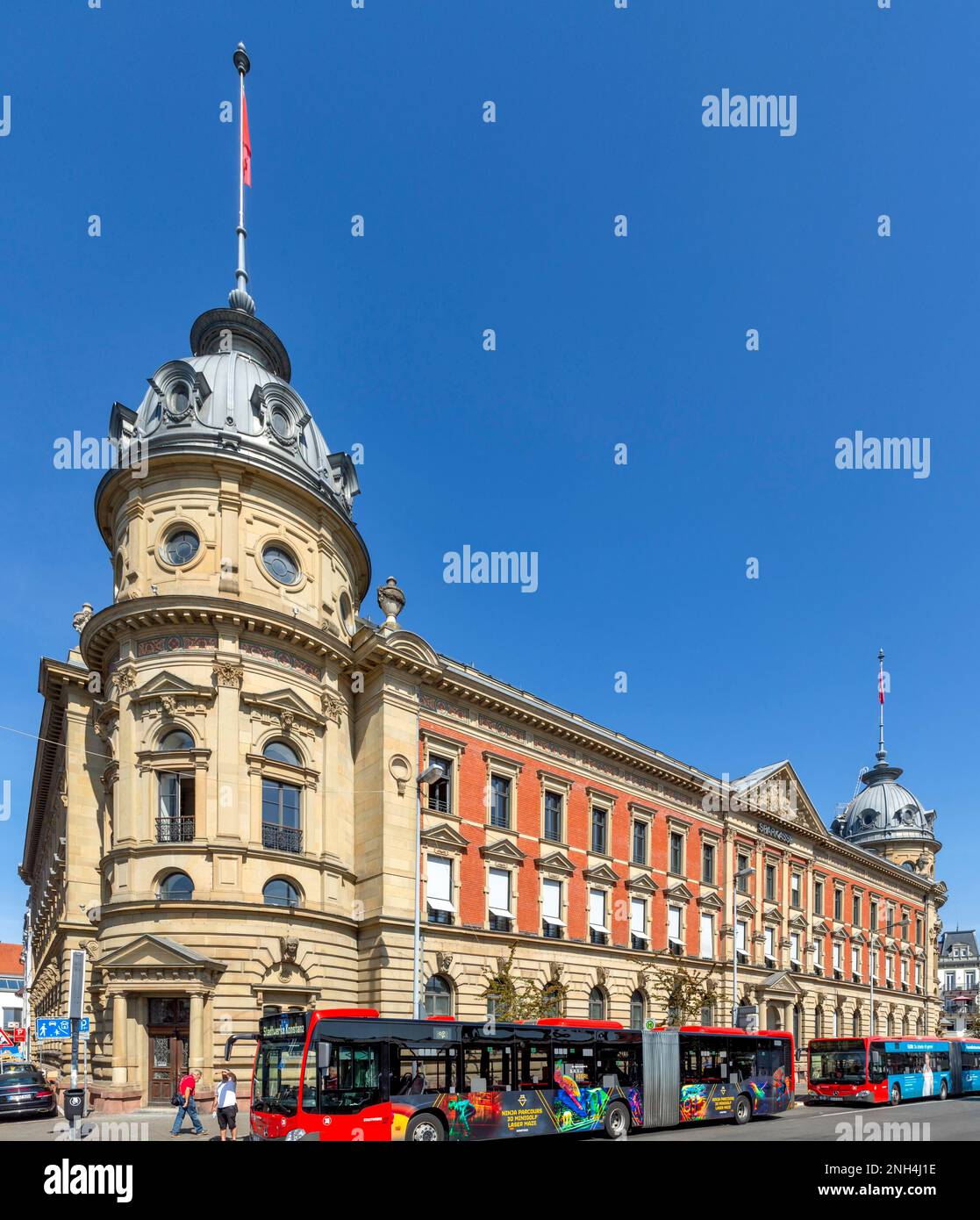 Ehemaliges Hauptpostamt, später Hauptniederlassung des Bodensees und des Hotels in der Sparkasse, Constance, Baden-Württemberg, Deutschland Stockfoto