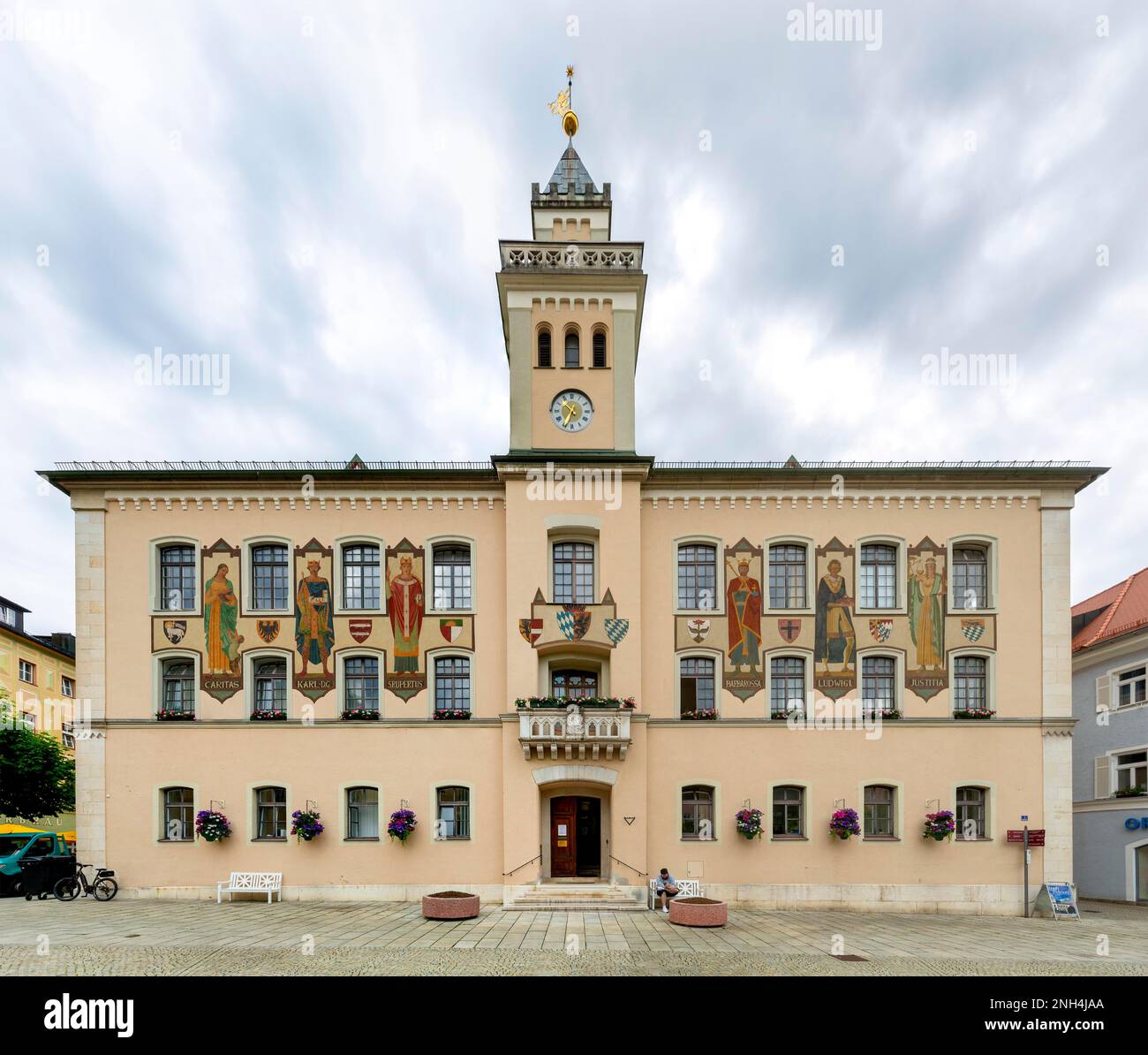 Altes Rathaus, Gemeindeverwaltungsgebäude, Bad Reichenhall, Oberbayern, Bayern, Deutschland Stockfoto