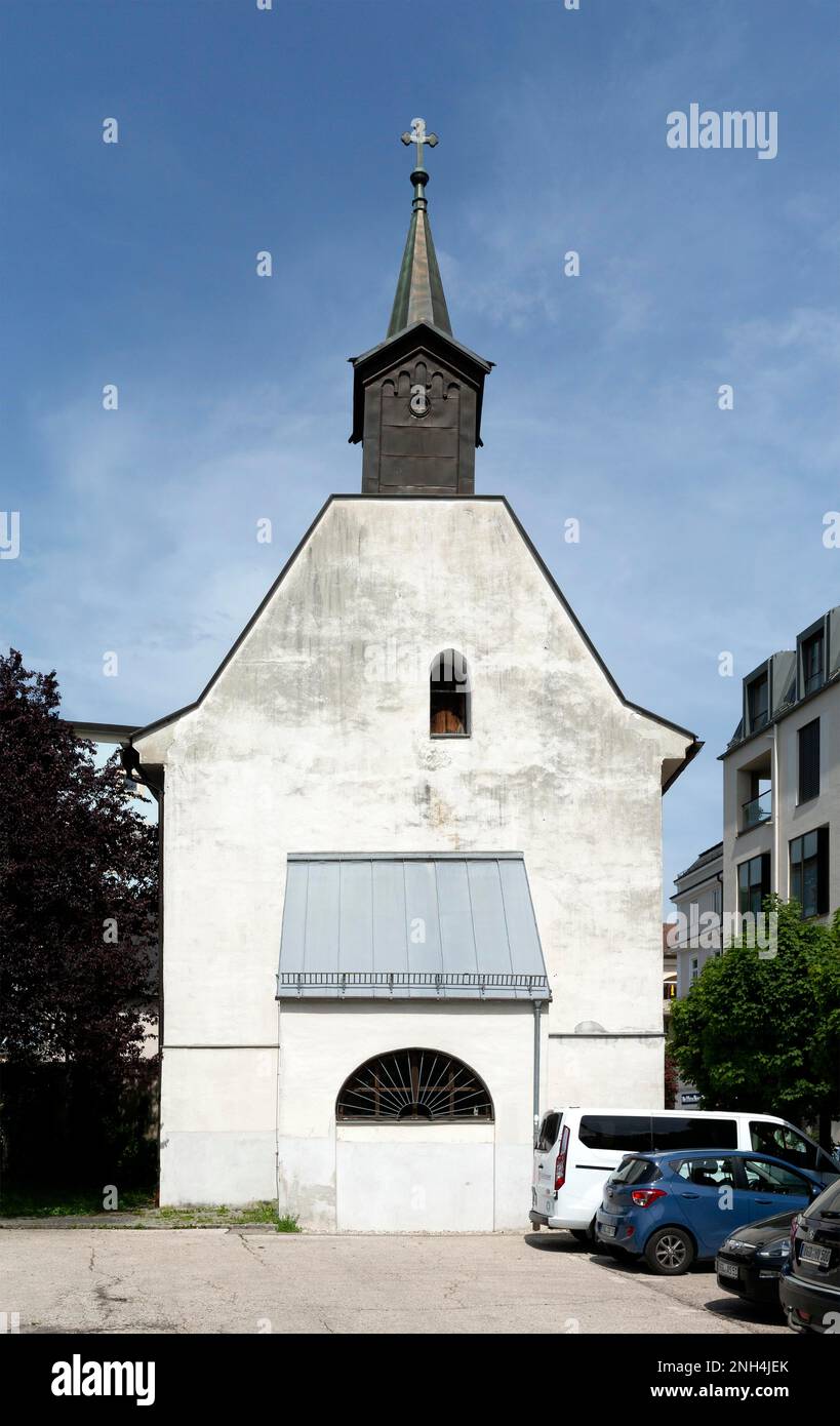 St. Johannes der katholische Baptistenkrankenhauskirche, Bad Reichenhall, Oberbayern, Bayern, Deutschland Stockfoto