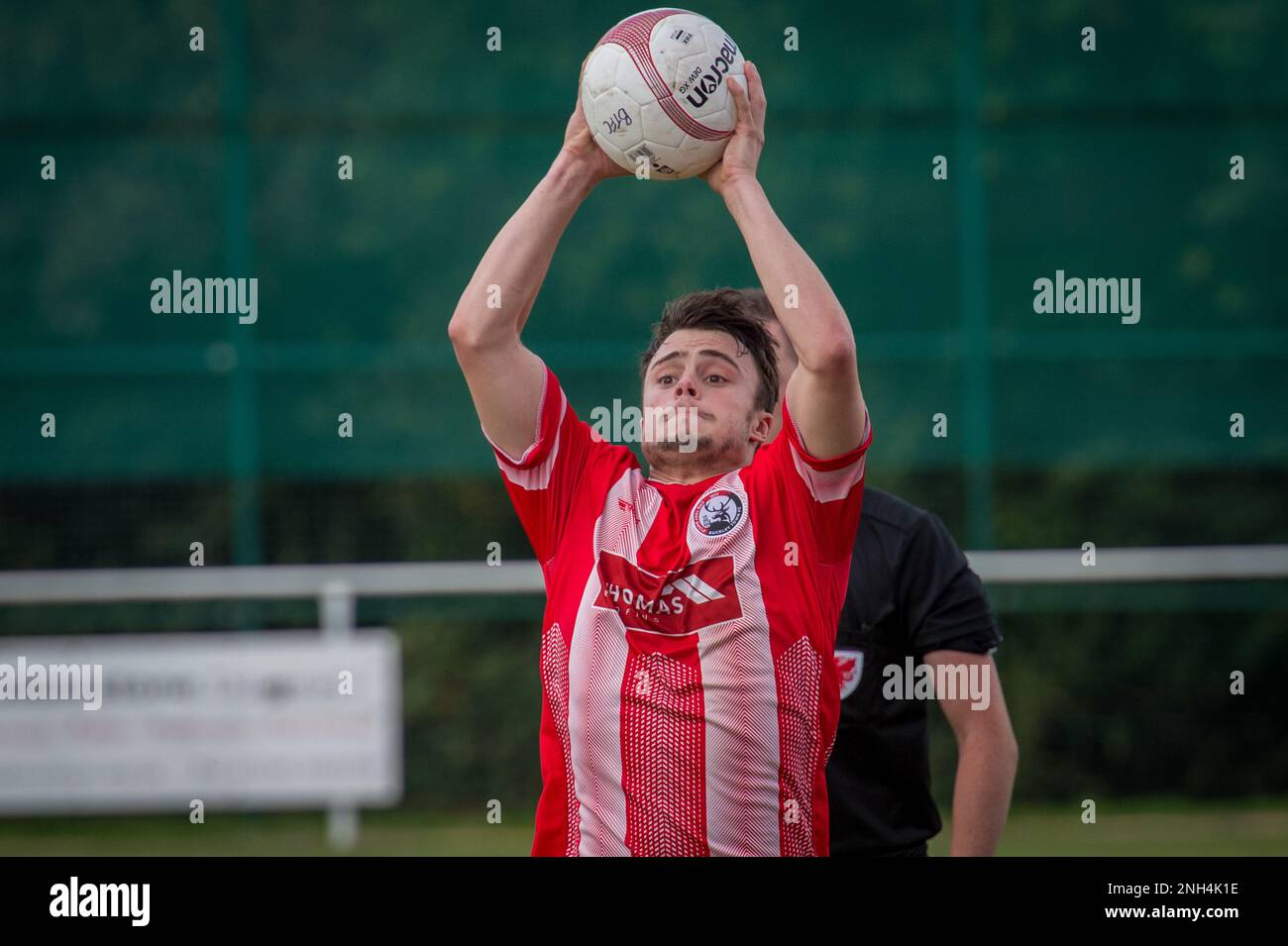 Buckley, Wales, 25. September 2021. JD Welsh Cup, drittes Spiel zwischen Buckley Town und Monmouth Town. Kredit: Will Cheshire Stockfoto