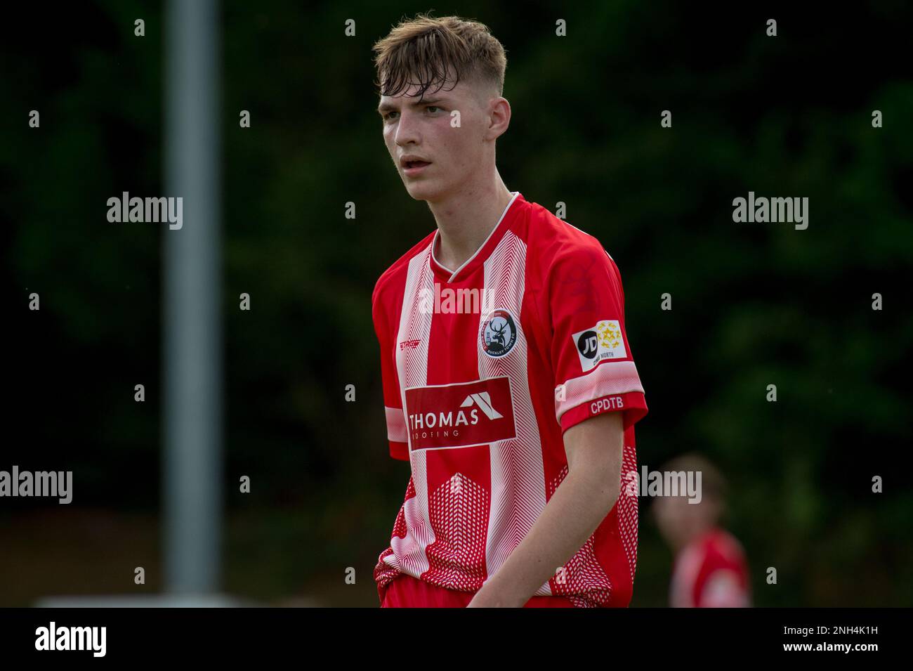 Buckley, Wales, 25. September 2021. JD Welsh Cup, drittes Spiel zwischen Buckley Town und Monmouth Town. Kredit: Will Cheshire Stockfoto