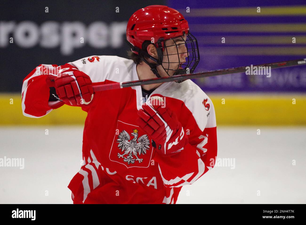 Coventry, England, 10. Februar 2023. Alan Lyszcarczyk spielt bei der Euro Challenge 2023 in der Skydome Arena in Coventry für Polen gegen Rumänien. Kredit: Colin Edwards Stockfoto