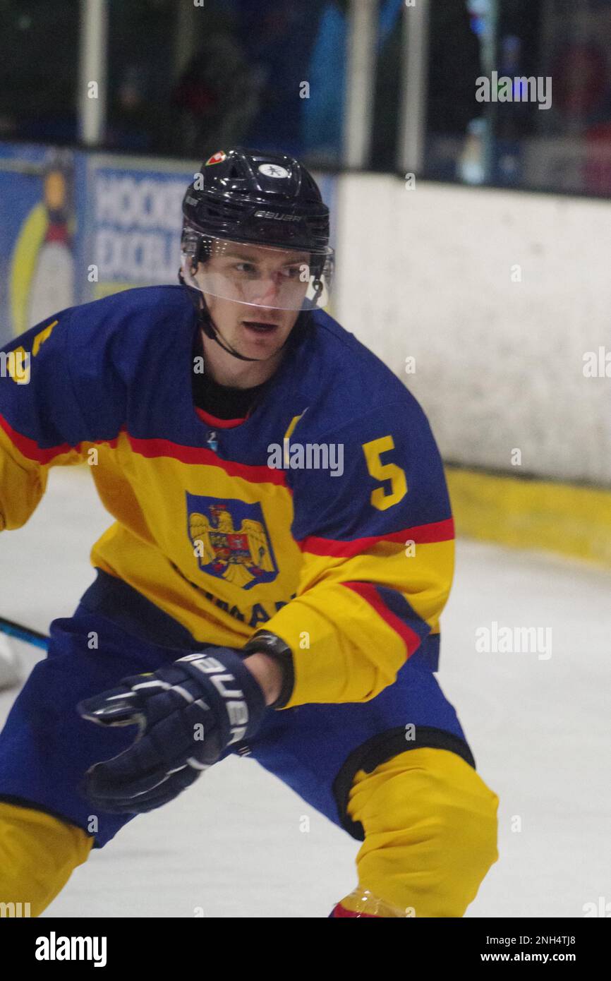 Coventry, England, 10. Februar 2023. Alpar Sallo spielt bei der Euro Challenge 2023 in der Skydome Arena in Coventry für Rumänien gegen Polen. Kredit: Colin Edwards Stockfoto