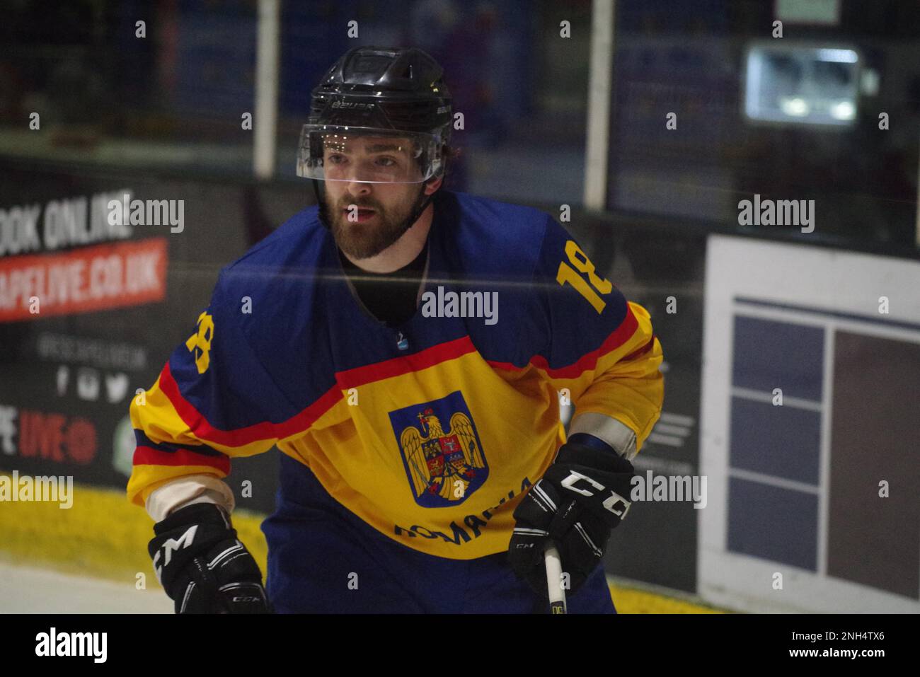 Coventry, England, 10. Februar 2023. Yevgny Lymanskyy spielt bei der Euro Challenge 2023 in der Skydome Arena in Coventry für Rumänien gegen Polen. Kredit: Colin Edwards Stockfoto