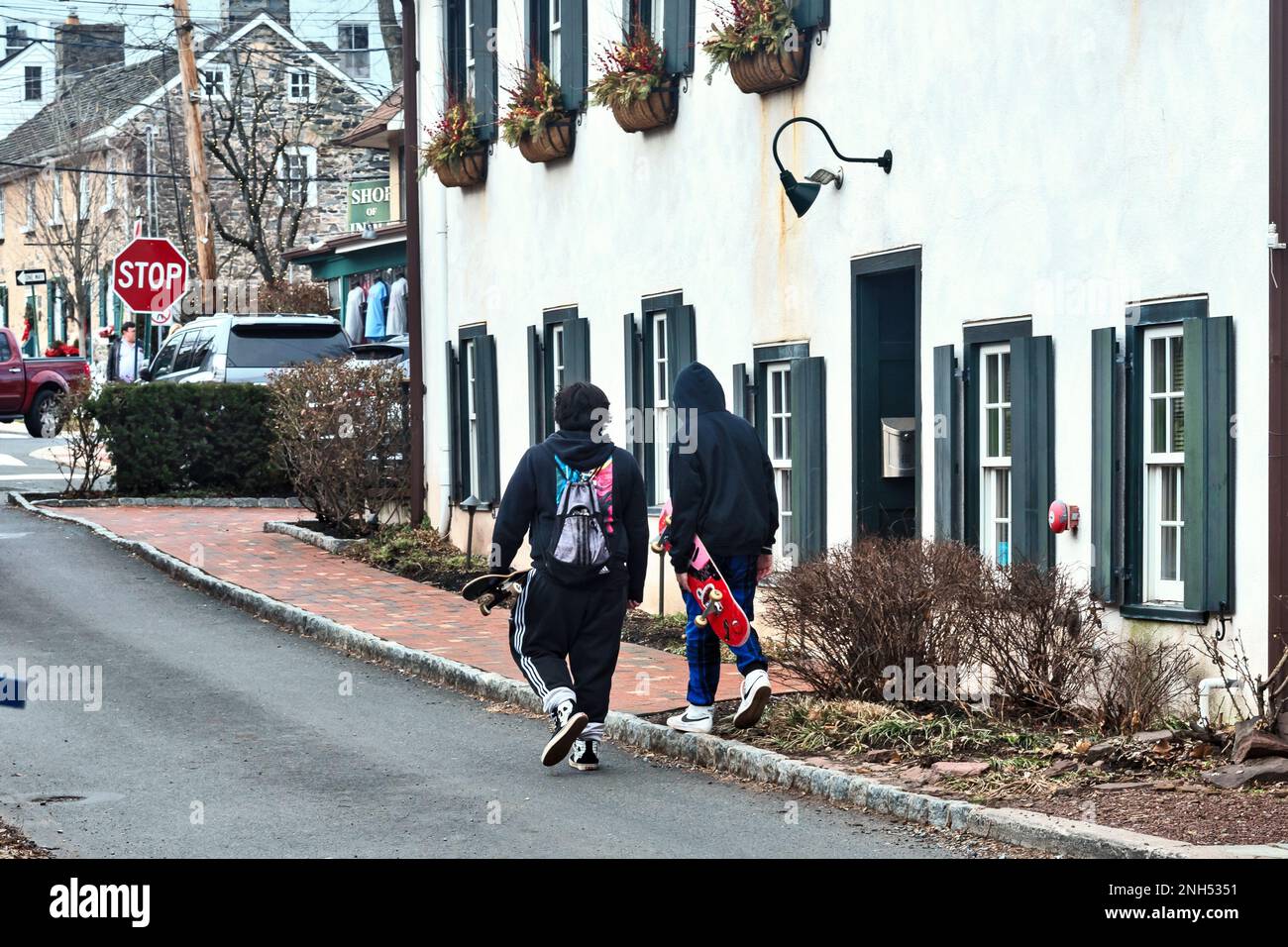 Carriage House Inn, New Hope - Amerikas Lieblingsstädte von Travel + Leisure. Pennsylvania, USA Stockfoto