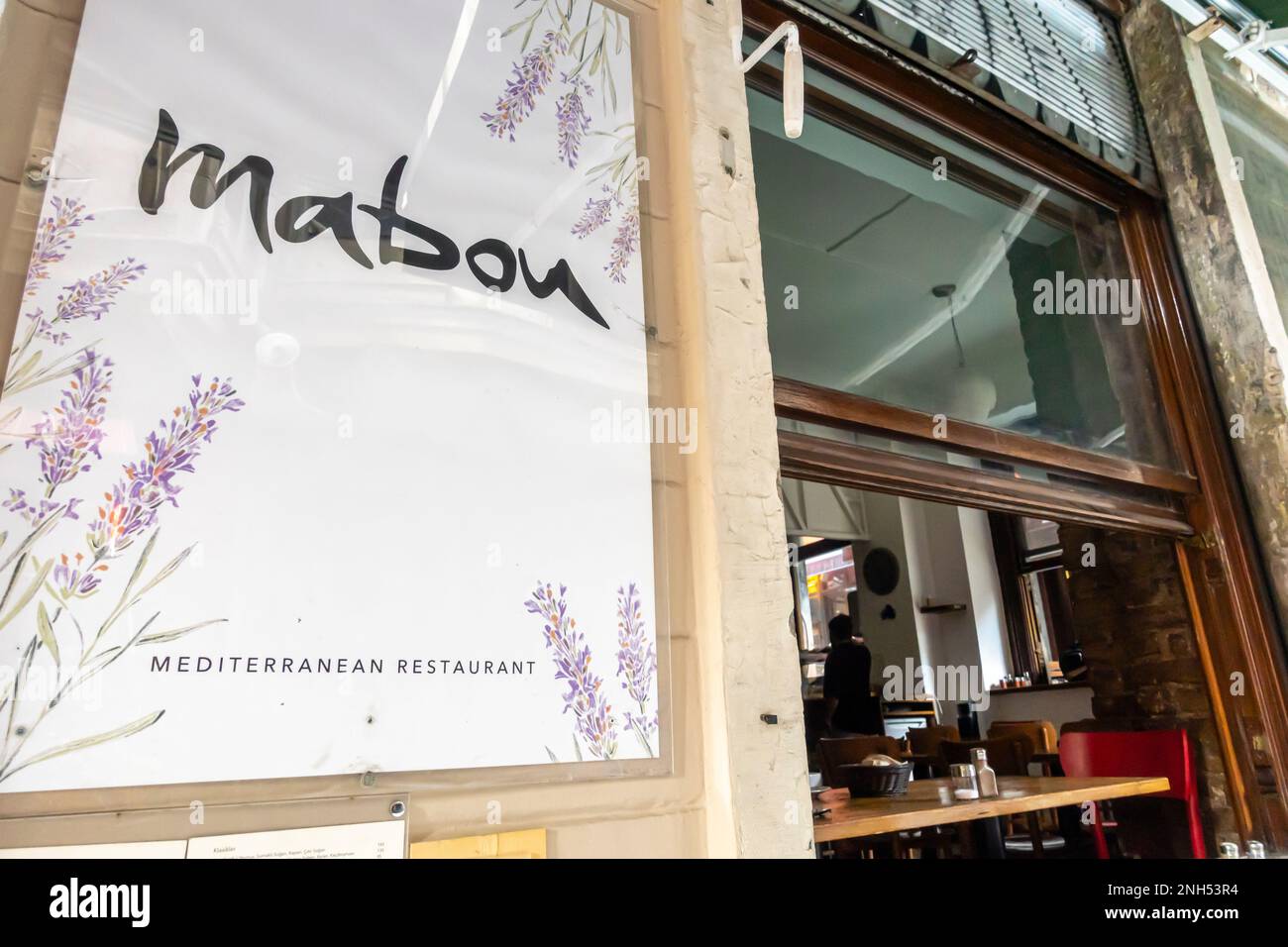Restaurant Mabou Istanbul Türkei. Mediterrane Küche, Pasta und Wein, italienische Küche in der Türkei Stockfoto