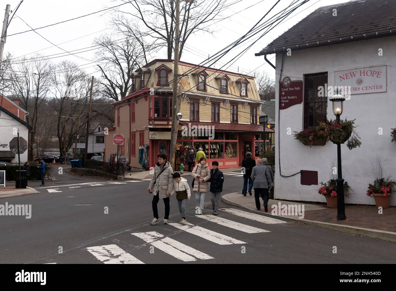 Besucherzentrum, New Hope-America's Favorite Towns by Travel + Leisure. Pennsylvania, USA Stockfoto