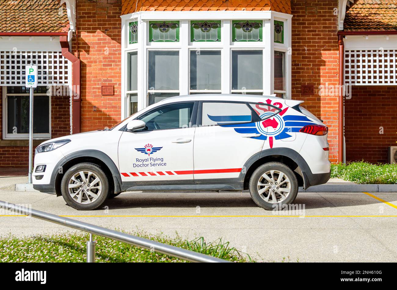 königliche fliegende Ärzte Auto Stockfoto