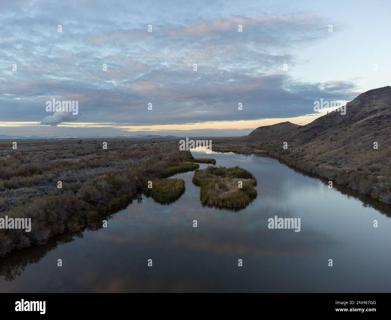 Gillespie-Staudamm-Brücke Über Den Gila River Stockfoto