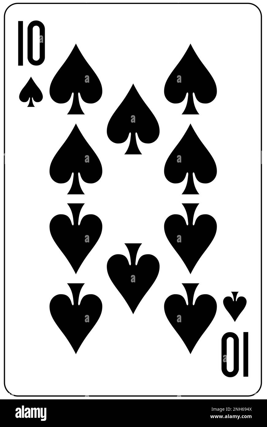 Pik-Spielkarte Stockfoto