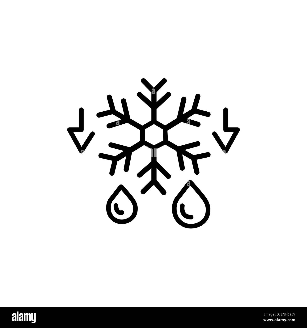 Symbol Enteisung. Entfroster- und Frostschutzkonzept. Abbildung eines flachen Vektors. Stock Vektor