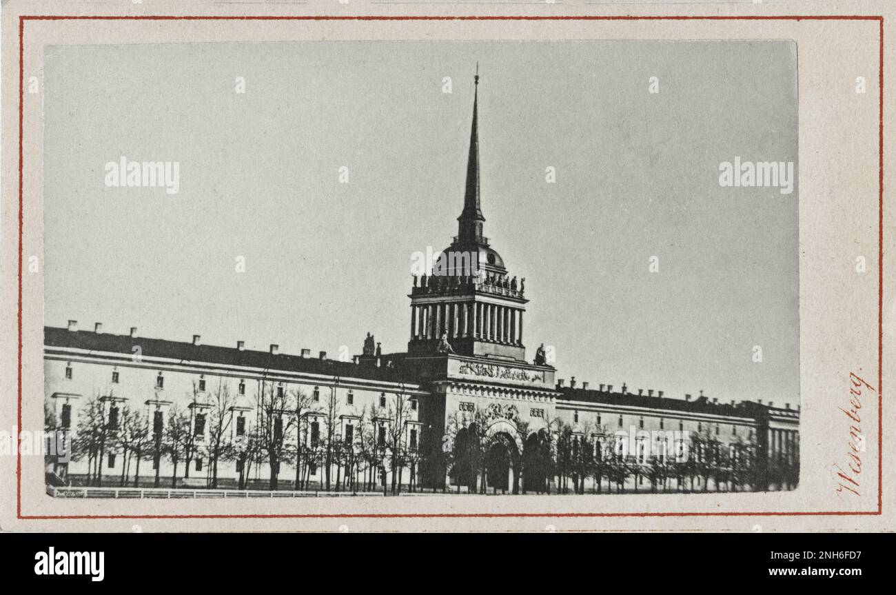 Vintage-Foto der Admiralität von St. Petersburg. 1875 - 1885 Stockfoto