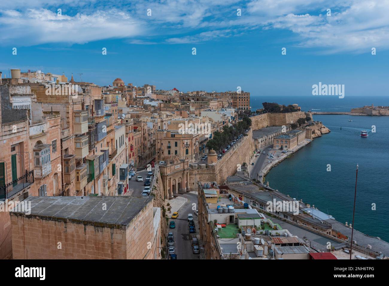 Panoramablick auf Valletta, Hauptstadt von Malta Stockfoto