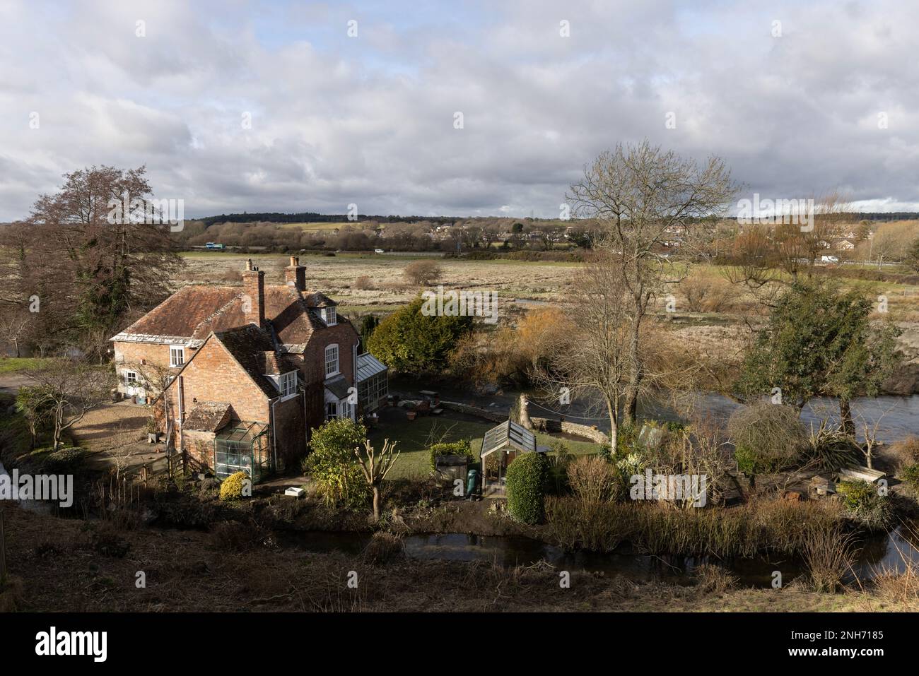Wareham, historische Marktstadt am Fluss Frome, archäologische Ausgrabungen sind ein Beweis für eine römische Siedlung in Dorset, England Stockfoto