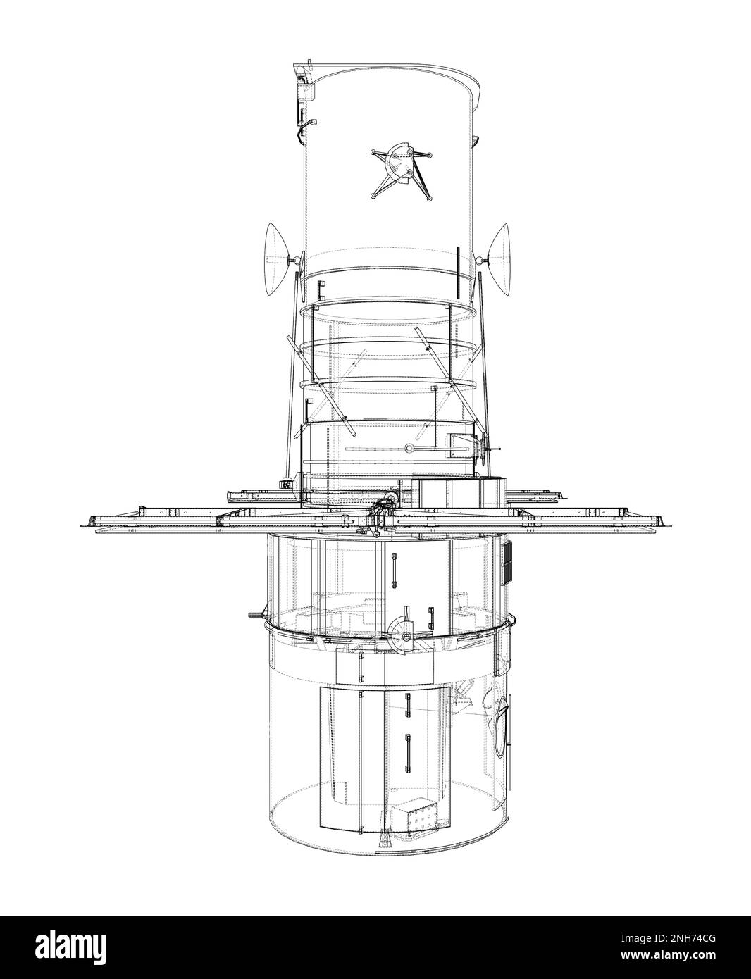 Hubble-Weltraumteleskop. Sattellit Stockfoto
