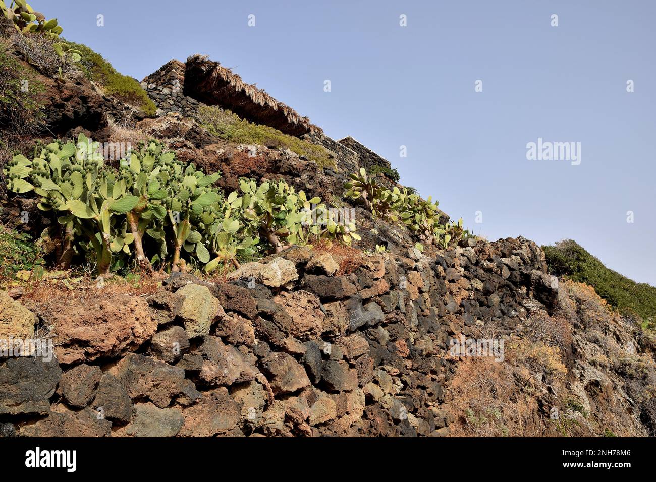 Typisches Pantelleria-Haus aus vulkanischem Stein Stockfoto