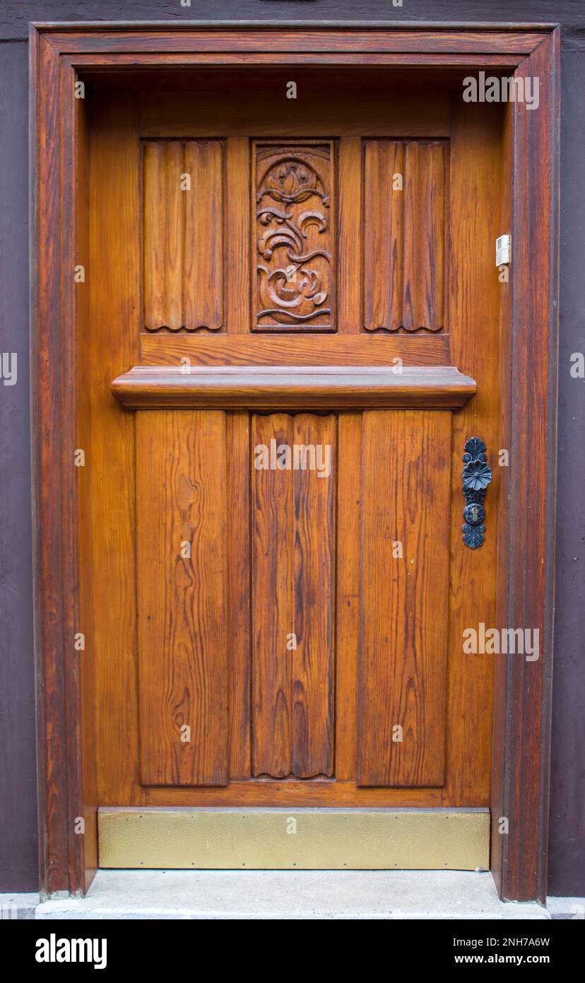 Alte Haustüre in Bad Sooden-Allendorf im Werra-Tal in Deutschland, Hessen Stockfoto