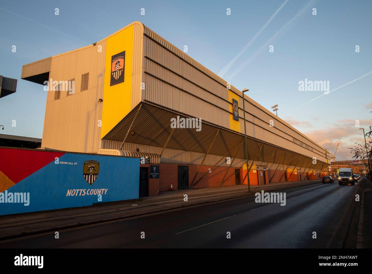 Meadow Lane, Notts County Football Club in Nottingham, Nottinghamshire, England, Großbritannien Stockfoto
