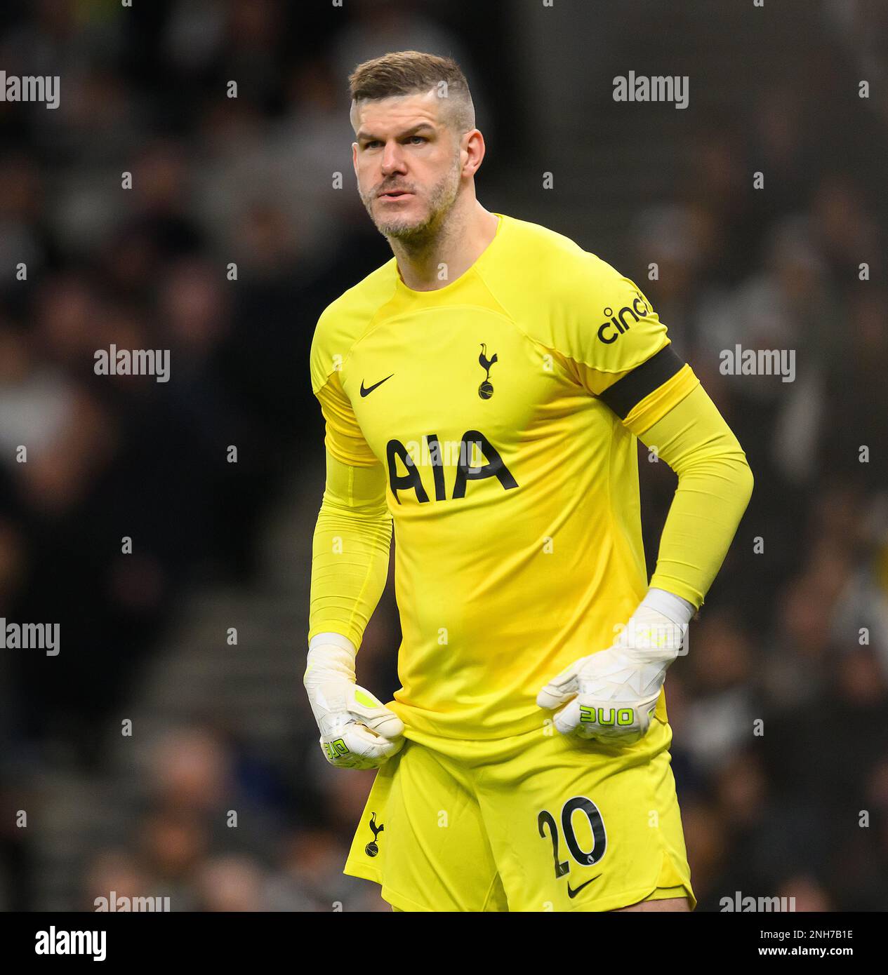 19. Februar 2023 - Tottenham Hotspur / West Ham United - Premier League - Tottenham Hotspur Stadium Tottenham's Fraser Forster während des Premier League-Spiels gegen West Ham. Bild : Mark Pain / Alamy Live News Stockfoto