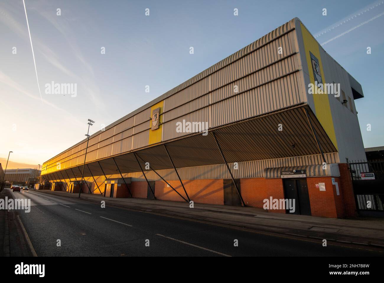 Meadow Lane, Notts County Football Club in Nottingham, Nottinghamshire, England, Großbritannien Stockfoto
