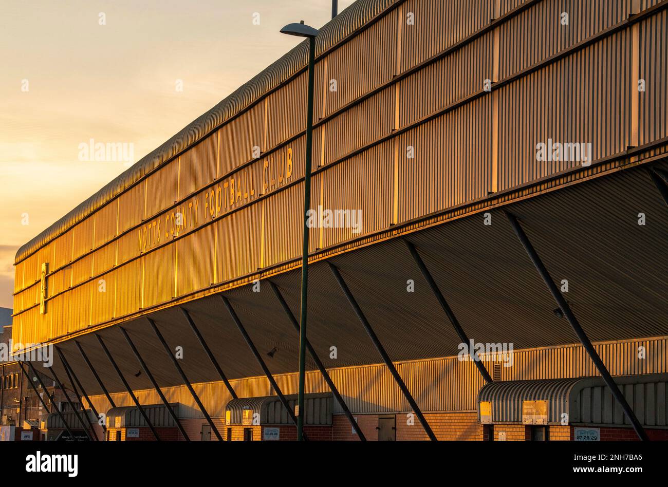 Meadow Lane, Notts County Football Club in Nottingham, Nottinghamshire, England, Großbritannien Stockfoto
