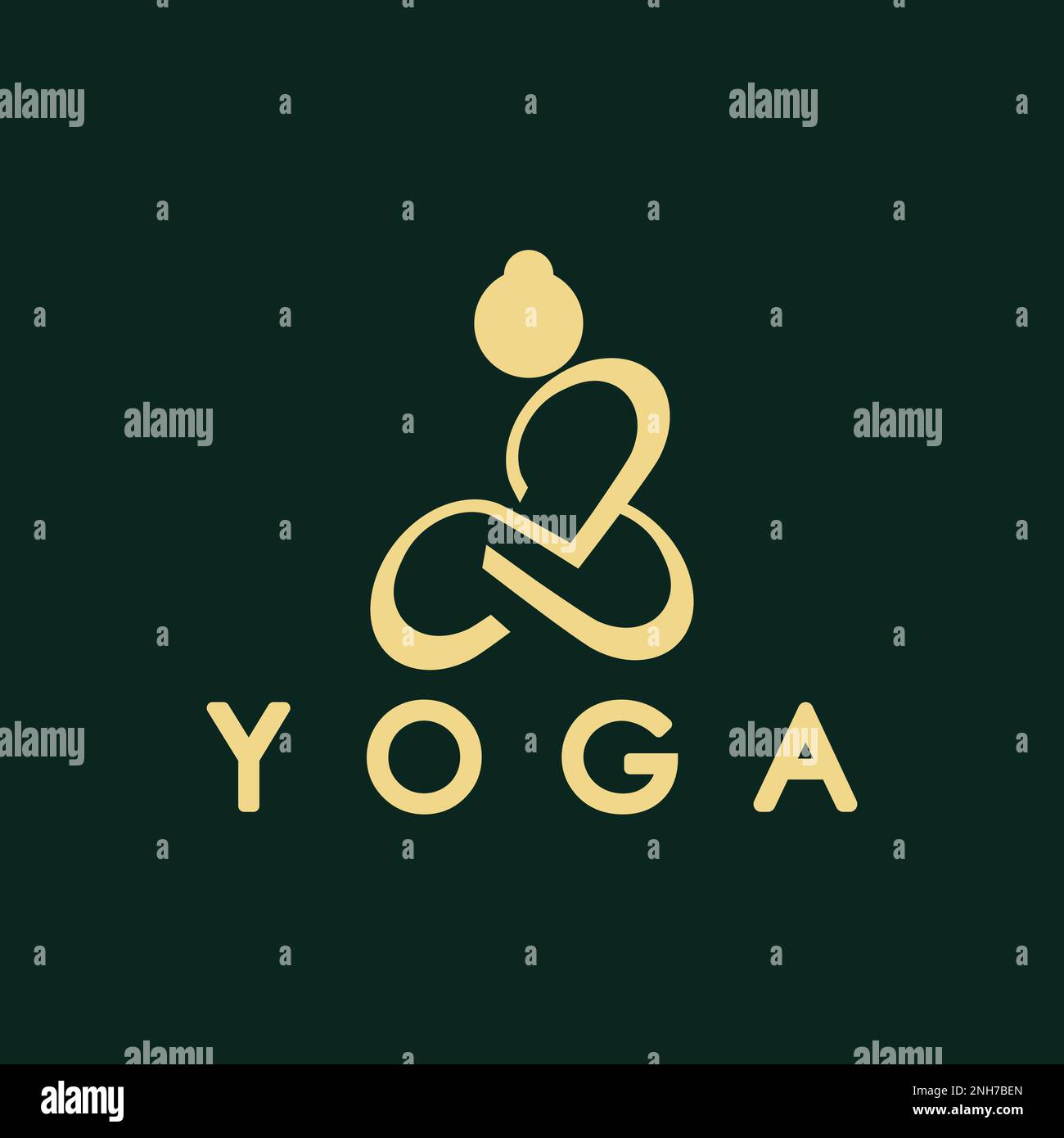 Einfache Yoga-Logo-Vektorvorlage Stock Vektor