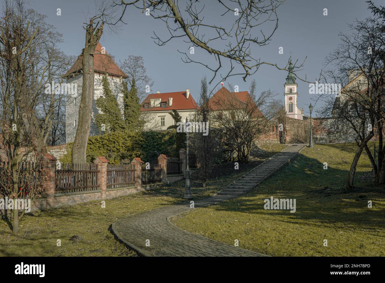 Wieliczka und historische Stadtgebäude und Salzbergwerk, Polen Stockfoto