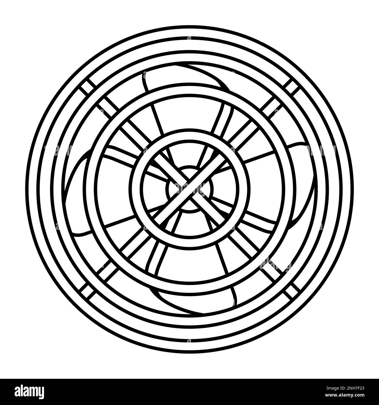 Abbildung: Luftgebläse Symbol oder Bild für Industrie und Unternehmen. Stock Vektor