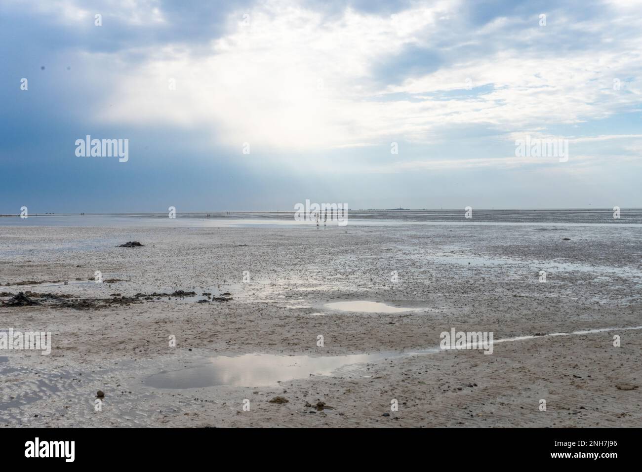 Wattwandern in Duhnen Stockfoto