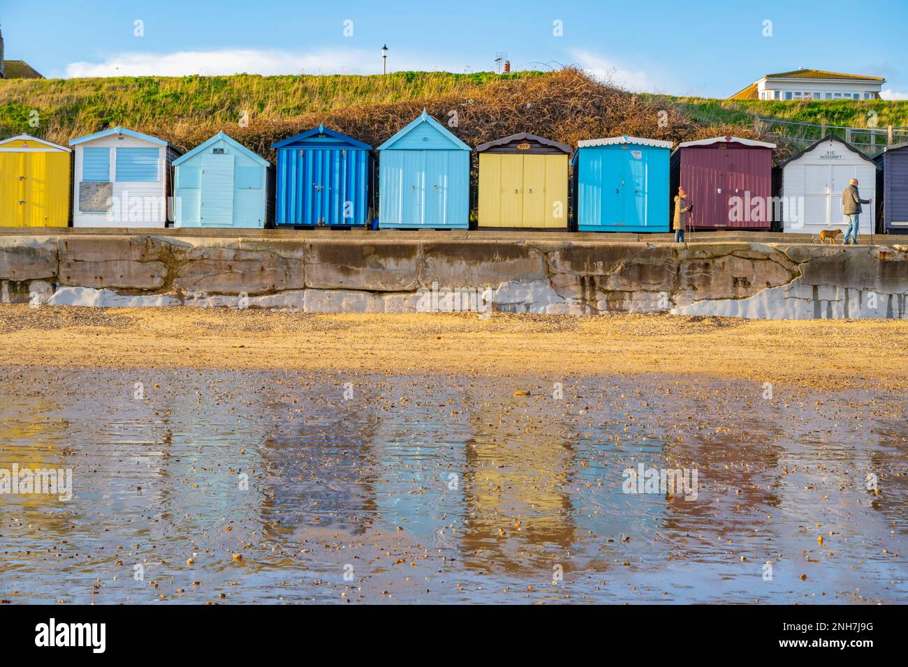 Strandhütten bei Walton an der Naze Essex Stockfoto