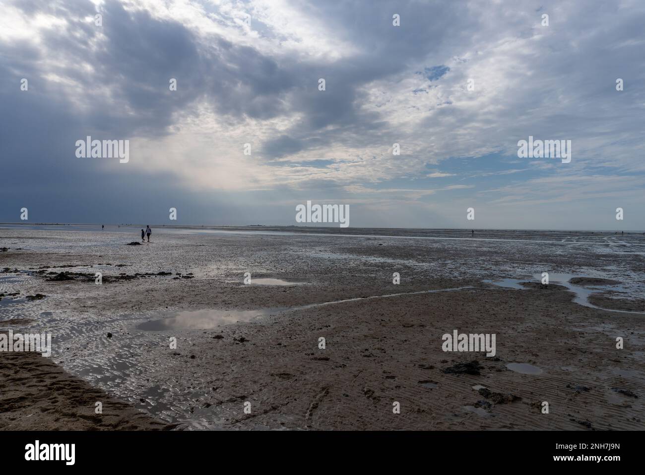 Wattwandern in Duhnen Stockfoto